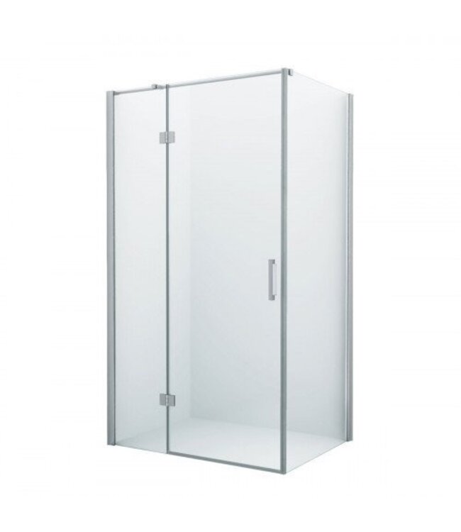 Wiesbaden Douchecabine Wies 120x100cm Rechthoek Draaideur Antikalk Helder Glas Chroom Profiel 8mm Veiligheidsglas Easy Clean