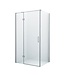Douchecabine Wies 120x80cm Rechthoek Draaideur Antikalk Helder Glas Chroom Profiel 8mm Veiligheidsglas Easy Clean