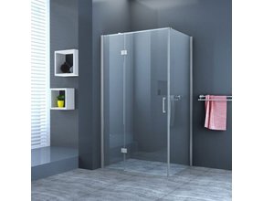 Douchecabine Wies 140x80cm Rechthoek Draaideur Antikalk Helder Glas Chroom Profiel 8mm Veiligheidsglas Easy Clean