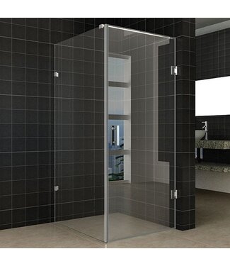 Douchecabine Collins Rechthoek Draaideur 100x120x200cm Antikalk Helder Glas Profielloos 8mm Veiligheidsglas Easy Clean