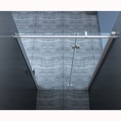 Douchedeur Nisdeur Draaideur met Vaste Wand 80(60-20)x200cm Antikalk Helder Glas Chroom Profiel 8mm Veiligheidsglas Easy Clean