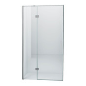 Douchedeur Nisdeur Draaideur met Vaste Wand 110(60-50)x200cm Antikalk Helder Glas Chroom Profiel 8mm Veiligheidsglas Easy Clean