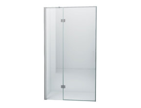 Douchedeur Nisdeur Draaideur met Vaste Wand 120(60-60)x200cm Antikalk Helder Glas Chroom Profiel 8mm Veiligheidsglas Easy Clean