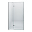 Douchedeur Nisdeur Draaideur met Vaste Wand 120(60-60)x200cm Antikalk Helder Glas Chroom Profiel 8mm Veiligheidsglas Easy Clean