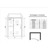 Douchedeur Nisdeur Draaideur met Vaste Wand 120(60-60)x200cm Antikalk Helder Glas Chroom Profiel 8mm Veiligheidsglas Easy Clean