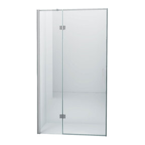 Douchedeur Nisdeur Draaideur met Vaste Wand 140(60-80)x200cm Antikalk Helder Glas Chroom Profiel 8mm Veiligheidsglas Easy Clean