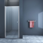 Glazen Douchedeur 80cm - Mania Helder Glas Nisdeur met Draaideur - Verstelbaar Swingdeur met Antikalk