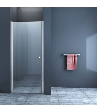 Glazen Douchedeur 80cm - Mania Helder Glas Nisdeur met Draaideur - Verstelbaar Swingdeur met Antikalk