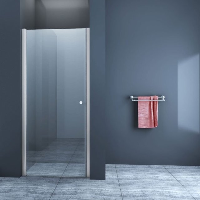 Glazen Douchedeur 80cm - Mania Helder Glas Nisdeur met Draaideur - Verstelbaar Swingdeur met Antikalk