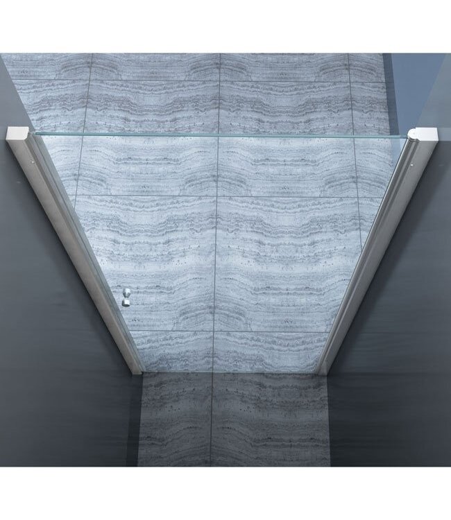 Glazen Douchedeur 90cm - Mania Helder Glas Nisdeur met Draaideur - Verstelbaar Swingdeur met Antikalk