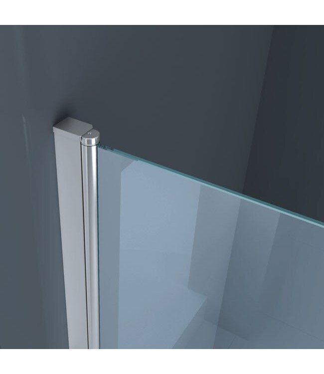 Glazen Douchedeur 90cm - Mania Helder Glas Nisdeur met Draaideur - Verstelbaar Swingdeur met Antikalk