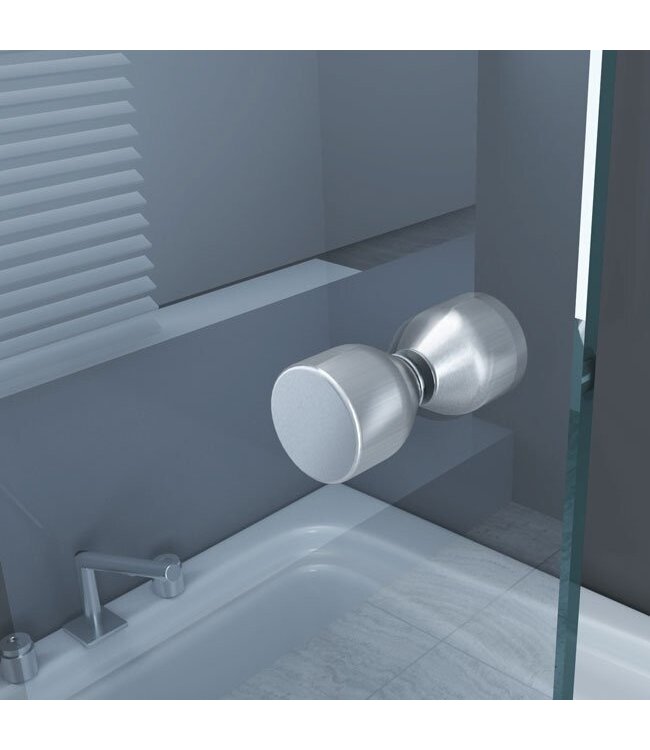 Glazen Douchedeur 90cm - Mania Helder Glas Nisdeur met Draaideur - Verstelbaar Swingdeur met Antikalk