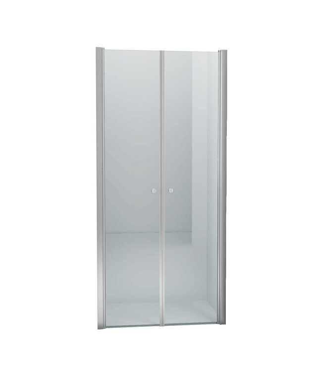 Pendeldeur met Glazen Douchedeur 80cm - Mania Helder Glas Nisdeur met Draaideur - Antikalk en Verstelbaar