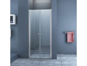 Pendeldeur met Glazen Douchedeur 80cm - Mania Helder Glas Nisdeur met Draaideur - Antikalk en Verstelbaar