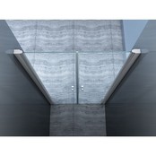 Pendeldeur met Glazen Douchedeur 80cm - Mania Helder Glas Nisdeur met Draaideur - Antikalk en Verstelbaar