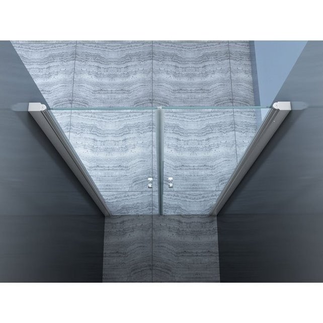 Pendeldeur met Glazen Douchedeur 80cm - Mania Helder Glas Nisdeur met Draaideur - Antikalk en Verstelbaar