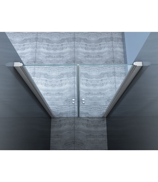 Pendeldeur met Glazen Douchedeur 120cm - Mania Helder Glas Nisdeur met Draaideur - Antikalk en Verstelbaar