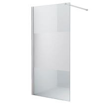 Inloopdouche 80x200 - Mania Helder/Mat Glas 10mm Douchewand - Veiligheidsglas met Antikalk
