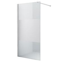 Inloopdouche 80x200 - Mania Helder/Mat Glas 10mm Douchewand - Veiligheidsglas met Antikalk
