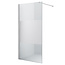 Inloopdouche 80x200 - Mania Helder/Mat Glas 10mm Douchewand - Veiligheidsglas met Antikalk