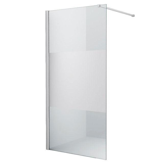Inloopdouche 90x200 - Mania Helder/Mat Glas 10mm Douchewand - Veiligheidsglas met Antikalk
