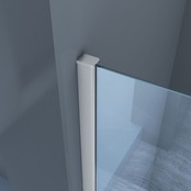 Inloopdouche 90x200 - Mania Helder/Mat Glas 10mm Douchewand - Veiligheidsglas met Antikalk