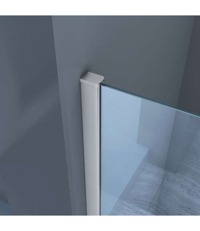 Inloopdouche 90x200 - Mania Helder/Mat Glas 10mm Douchewand - Veiligheidsglas met Antikalk