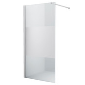 Inloopdouche 100x200 - Mania Helder/Mat Glas 10mm Douchewand - Veiligheidsglas met Antikalk