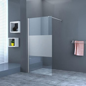 Inloopdouche 100x200 - Mania Helder/Mat Glas 10mm Douchewand - Veiligheidsglas met Antikalk