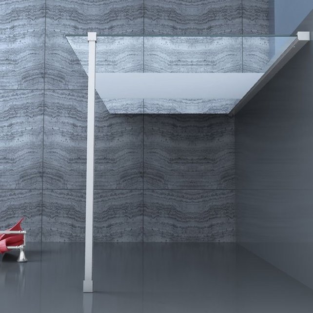 Inloopdouche 100x200 - Mania Helder/Mat Glas 10mm Douchewand - Veiligheidsglas met Antikalk