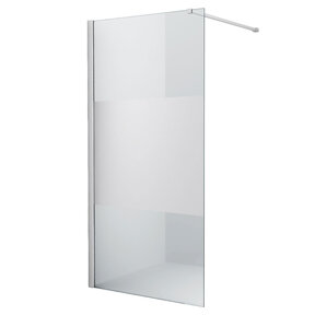 Inloopdouche 110x200 - Mania Helder/Mat Glas 10mm Douchewand - Veiligheidsglas met Antikalk