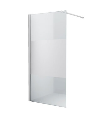 Inloopdouche 120x200 - Mania Helder/Mat Glas 10mm Douchewand - Veiligheidsglas met Antikalk