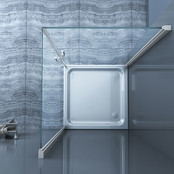 Douchecabine Lara Vierkant Dubbele Draaideur 90x90x200cm Antikalk Helder Glas Chroom Profiel 8mm Veiligheidsglas Easy Clean Douchecabine Lara Vierkant Dubbele Draaideur 90x90x200cm Antikalk Helder Glas Chroom Profiel 8mm Veiligheidsglas Easy Clean