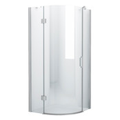 Douchecabine Kwartrond Draaideur Linksdraaiend 90x90x200cm Antikalk Helder Glas Chroom Profiel 8mm Veiligheidsglas Easy Clean