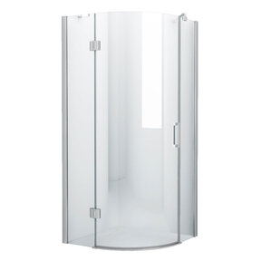 Douchecabine Kwartrond Draaideur Linksdraaiend 90x90x200cm Antikalk Helder Glas Chroom Profiel 8mm Veiligheidsglas Easy Clean