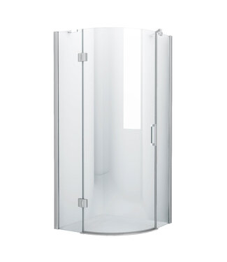Douchecabine Kwartrond Draaideur Linksdraaiend 90x90x200cm Antikalk Helder Glas Chroom Profiel 8mm Veiligheidsglas Easy Clean