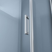 Douchecabine Kwartrond Draaideur Linksdraaiend 90x90x200cm Antikalk Helder Glas Chroom Profiel 8mm Veiligheidsglas Easy Clean