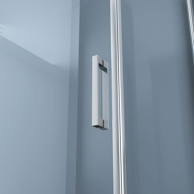 Douchecabine Kwartrond Draaideur Linksdraaiend 90x90x200cm Antikalk Helder Glas Chroom Profiel 8mm Veiligheidsglas Easy Clean