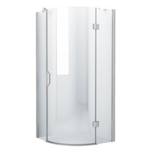 Douchecabine Kwartrond Draaideur Rechtsdraaiend 90x90x200cm Antikalk Helder Glas Chroom Profiel 8mm Veiligheidsglas Easy Clean