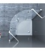 Douchecabine Kwartrond Draaideur 90x90x200cm Antikalk Helder Glas Chroom Profiel 8mm Veiligheidsglas Easy Clean