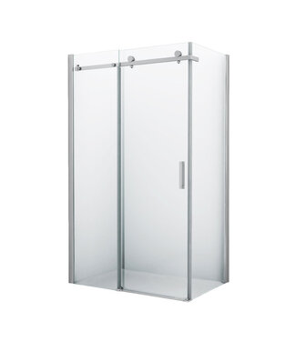 Douchecabine Rechthoek Schuifdeur 90x120x200cm Antikalk Helder Glas Chroom Profiel 8mm Veiligheidsglas Easy Clean