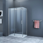 Douchecabine Rechthoek Schuifdeur 90x120x200cm Antikalk Helder Glas Chroom Profiel 8mm Veiligheidsglas Easy Clean