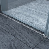 Douchedeur Slice Nisdeur Schuifdeur 140x200cm Antikalk Helder Glas Chroom Profiel 8mm Veiligheidsglas Easy Clean