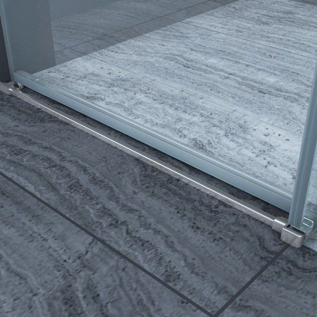 Douchedeur Slice Nisdeur Schuifdeur 140x200cm Antikalk Helder Glas Chroom Profiel 8mm Veiligheidsglas Easy Clean