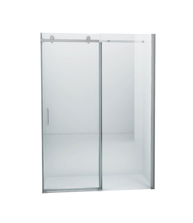 Douchedeur Slice Nisdeur Schuifdeur 170x200cm Antikalk Helder Glas Chroom Profiel 8mm Veiligheidsglas Easy Clean