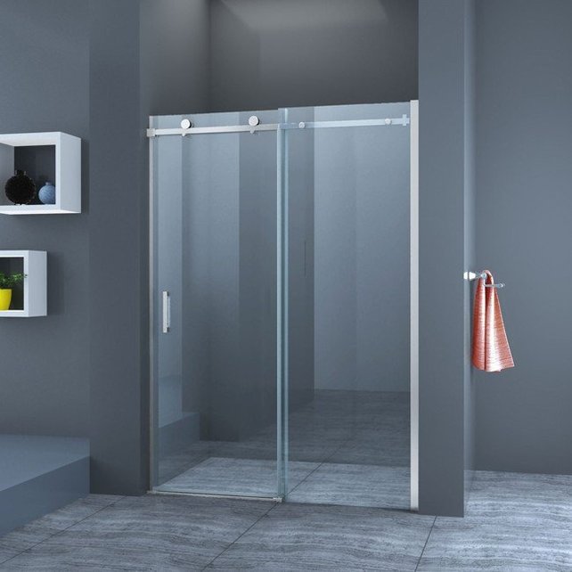 Douchedeur Slice Nisdeur Schuifdeur 170x200cm Antikalk Helder Glas Chroom Profiel 8mm Veiligheidsglas Easy Clean Douchedeur Slice Nisdeur Schuifdeur 170x200cm Antikalk Helder Glas Chroom Profiel 8mm Veiligheidsglas Easy Clean