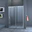 Douchedeur Slice Nisdeur Schuifdeur 170x200cm Antikalk Helder Glas Chroom Profiel 8mm Veiligheidsglas Easy Clean