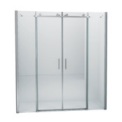 Douchedeur Slice Nisdeur Schuifdeur 180x200cm Antikalk Helder Glas Chroom Profiel 8mm Veiligheidsglas Easy Clean