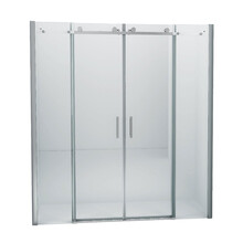 Douchedeur Slice Nisdeur Schuifdeur 180x200cm Antikalk Helder Glas Chroom Profiel 8mm Veiligheidsglas Easy Clean