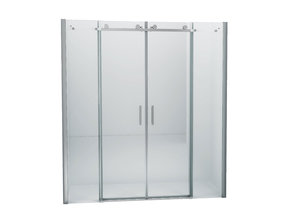 Douchedeur Slice Nisdeur Schuifdeur 180x200cm Antikalk Helder Glas Chroom Profiel 8mm Veiligheidsglas Easy Clean